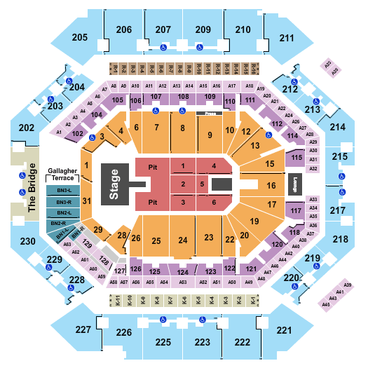 Barclays Center Machine Gun Kelly Seating Chart